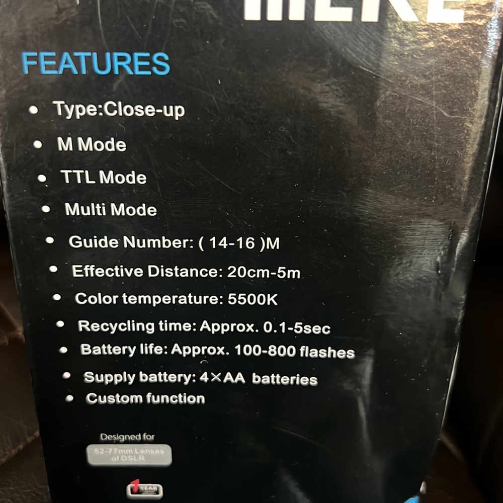 Meike iTTL TTL LED Macro Ring Flash Light for cannon like new - Picture 8 of 8